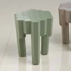 Scaun / din lemn masiv de design de masă de cafea, L38xP38 cm, Begga Viadurini