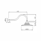 Cap de duș clasic din oțel cu braț de duș din alamă Fabricat în Italia - Jeko Viadurini