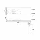 Cap de duș de perete din oțel inoxidabil cu precipitații Made in Italy - Net Viadurini