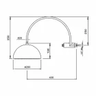 Cap de duș cu clopot din oțel cu braț arcuit Fabricat în Italia - Auro Viadurini
