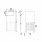 Cap de duș de perete din oțel cu jet dublu Fabricat în Italia - Cartesio Viadurini