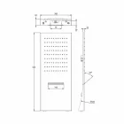 Cap de duș dreptunghiular din oțel inoxidabil Fabricat în Italia - Net Viadurini