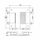 Cap de duș din tavan din oțel cu jet dublu Fabricat în Italia - Quinto Viadurini
