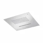 Cap de duș din tavan din oțel cu jet dublu Fabricat în Italia - Quinto Viadurini