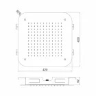 Cap de duș din oțel inoxidabil cu un singur jet Fabricat în Italia - Elcan Viadurini