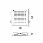 Cap de duș din oțel inoxidabil cu un singur jet Fabricat în Italia - Cauro Viadurini