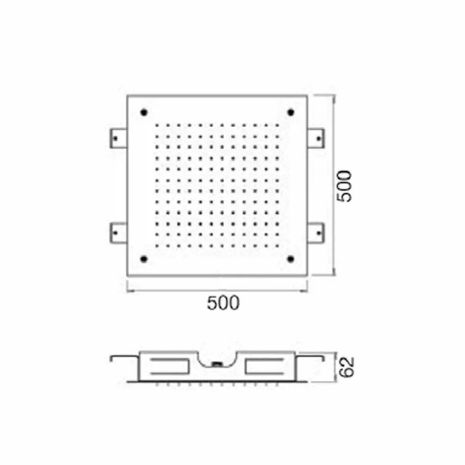 Cap de duș din oțel inoxidabil cu un singur jet Fabricat în Italia - Cauro Viadurini