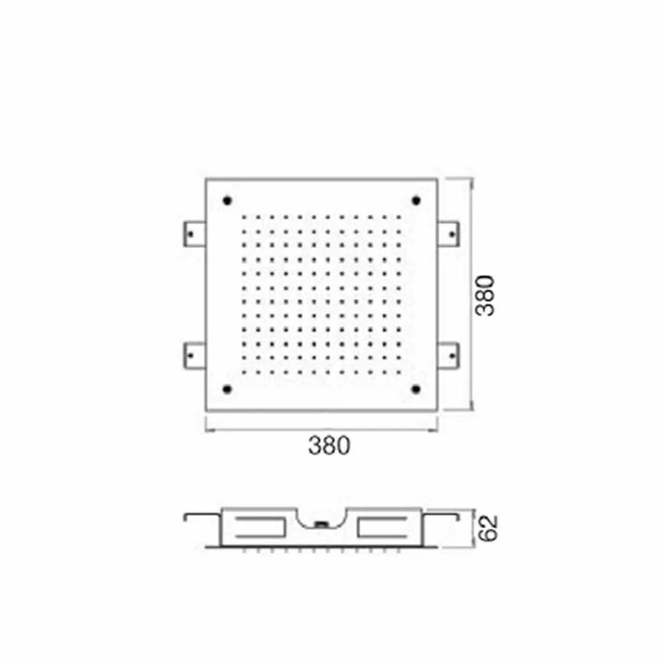 Cap de duș din oțel inoxidabil cu un singur jet Fabricat în Italia - Cauro Viadurini