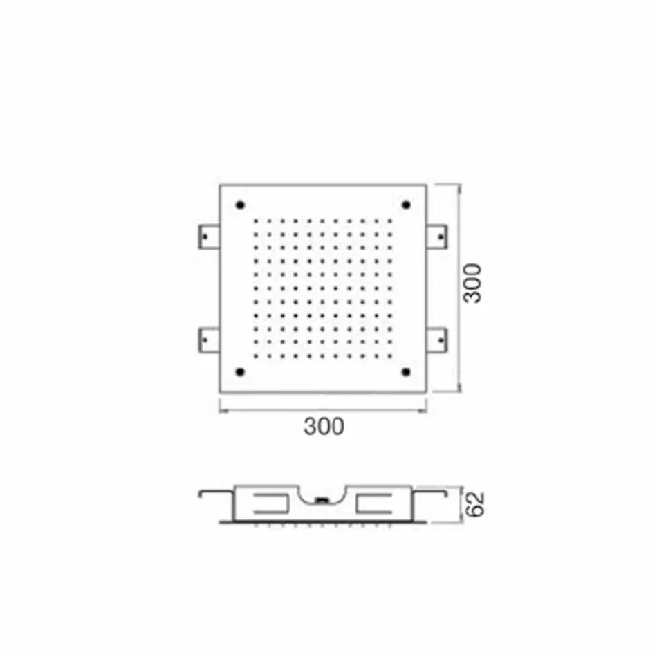 Cap de duș din oțel inoxidabil cu un singur jet Fabricat în Italia - Cauro Viadurini