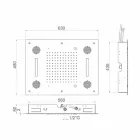 Cap de duș din oțel cu cromoterapie și Bluetooth Fabricat în Italia - Elbo Viadurini