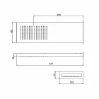 Cap de duș din oțel cu jet de ploaie Fabricat în Italia - Nairobi Viadurini