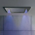 Cap de duș din oțel inoxidabil cu cromoterapie Made in Italy - Solver Viadurini