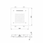 Cap de duș din oțel inoxidabil cu cromoterapie Made in Italy - Solver Viadurini