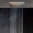 Cap de duș cu tavan pătrat din oțel Fabricat în Italia - Amidon Viadurini