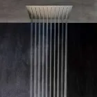 Cap de duș cu tavan pătrat din oțel Fabricat în Italia - Amidon Viadurini