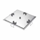 Cap de duș cu tavan pătrat din oțel Fabricat în Italia - Amidon Viadurini