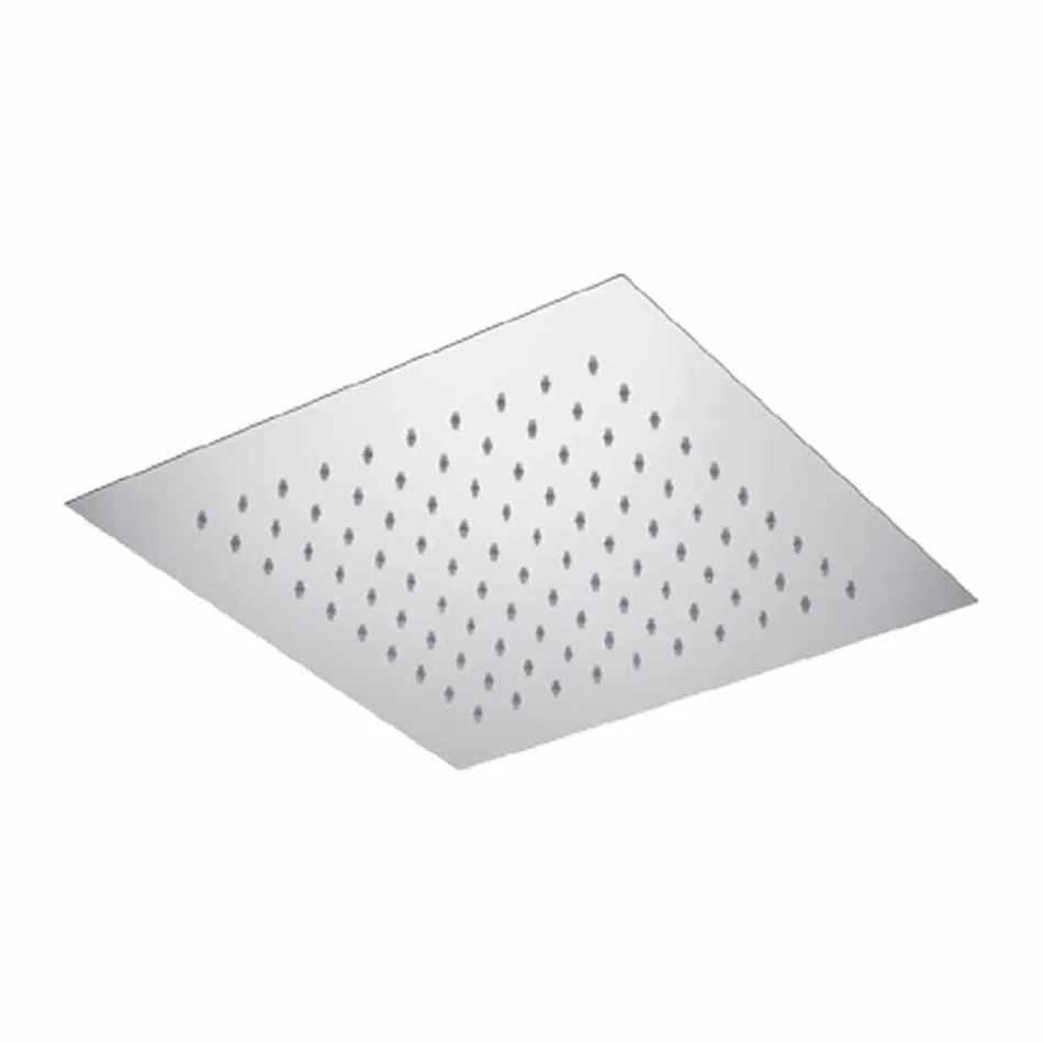 Cap de duș cu tavan pătrat din oțel Fabricat în Italia - Amidon Viadurini