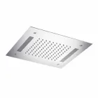 Cap de duș pătrat din oțel inoxidabil cu cromoterapie Made in Italy - Bilbo Viadurini