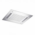 Cap de duș pătrat de lux din oțel inoxidabil cu cromoterapie Made in Italy - Bilbo