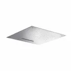 Cap de duș pătrat din oțel inoxidabil cu jet dublu Fabricat în Italia - Nello Viadurini