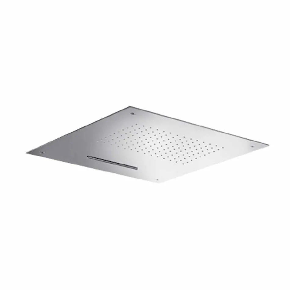 Cap de duș pătrat din oțel inoxidabil cu jet dublu Fabricat în Italia - Nello Viadurini