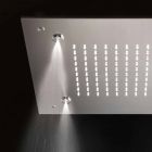 Cap de duș pătrat din oțel inoxidabil cu nebulizatoare Made in Italy - Selmo Viadurini