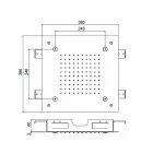 Cap de duș pătrat din oțel inoxidabil cu nebulizatoare Made in Italy - Selmo Viadurini