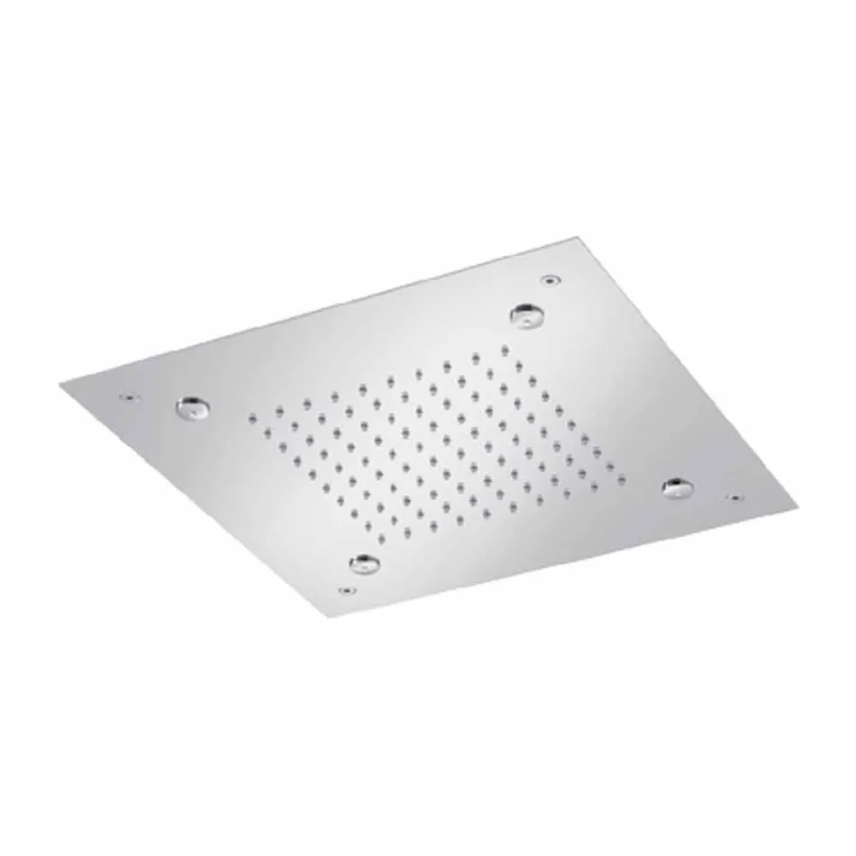 Cap de duș pătrat din oțel inoxidabil cu nebulizatoare Made in Italy - Selmo Viadurini