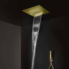 Cap de duș pătrat din oțel inoxidabil de înaltă calitate, fabricat în Italia - Nello Viadurini