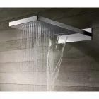 Cap de duș dreptunghiular din oțel inoxidabil Fabricat în Italia - Anito Viadurini