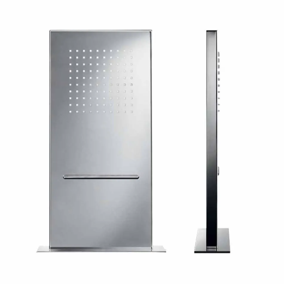 Cap de duș dreptunghiular din oțel inoxidabil Fabricat în Italia - Anito Viadurini