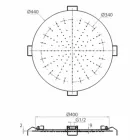 Cap de duș rotund de tavan din oțel modern Fabricat în Italia - Damian Viadurini