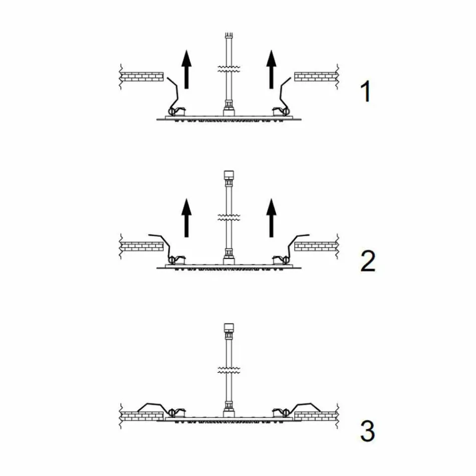 Cap de duș rotund de tavan din oțel modern Fabricat în Italia - Damian Viadurini