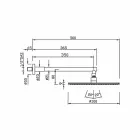 Cap de duș rotund din oțel inoxidabil și alamă Fabricat în Italia - Aurelio Viadurini