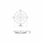 Cap de duș rotund cu jet unic, din oțel inoxidabil, fabricat în Italia - sulf Viadurini