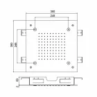 Cap de duș din oțel cu jet de ploaie și nebulizatoare Made in Italy - Selmo Viadurini