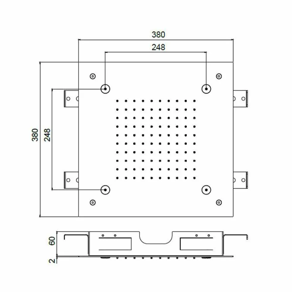 Cap de duș din oțel cu jet de ploaie și nebulizatoare Made in Italy - Selmo Viadurini