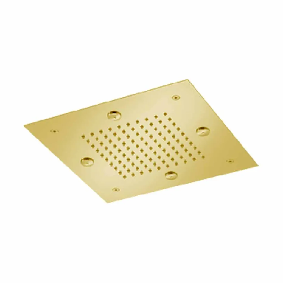 Cap de duș din oțel cu jet de ploaie și nebulizatoare Made in Italy - Selmo Viadurini