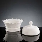 Ornament de ceramică realizat manual în formă de coroană Made in Italy - Kingo Viadurini