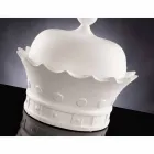Ornament de ceramică realizat manual în formă de coroană Made in Italy - Kingo Viadurini