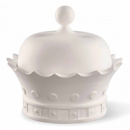 Ornament de ceramică realizat manual în formă de coroană Made in Italy - Kingo Viadurini