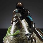 Ornament în formă de șopârlă din sticlă colorată Fabricat în Italia - Certola Viadurini
