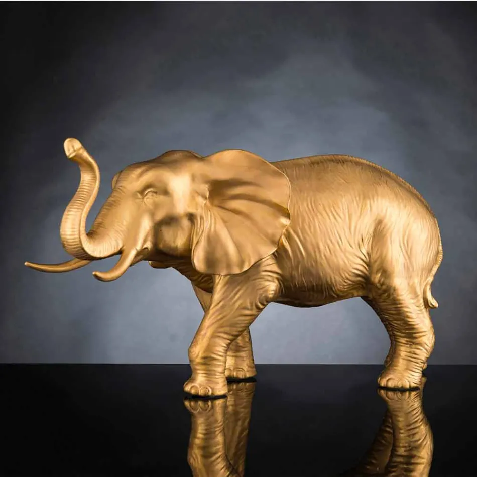 Ornament de ceramică în formă de elefant realizat manual, fabricat în Italia - Fante Viadurini