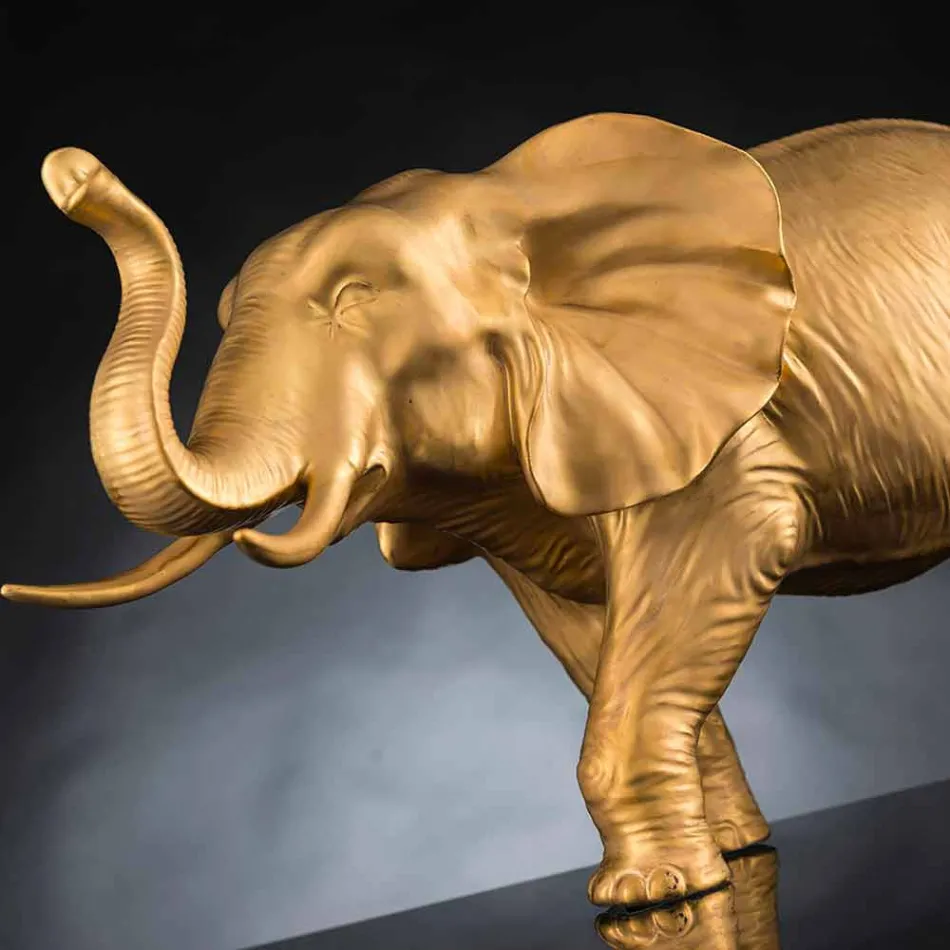 Ornament de ceramică în formă de elefant realizat manual, fabricat în Italia - Fante Viadurini