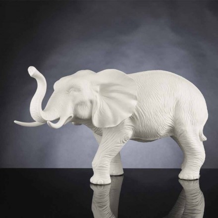 Ornament de ceramică în formă de elefant realizat manual, fabricat în Italia - Fante Viadurini