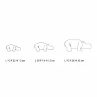 Ornamente ceramice în formă de hipopotam, fabricate în Italia - sălbatic Viadurini