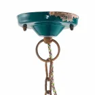 Suspensie de design reflector ceramic de epocă și fero Allie Viadurini