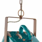 Suspensie de design reflector ceramic de epocă și fero Allie Viadurini