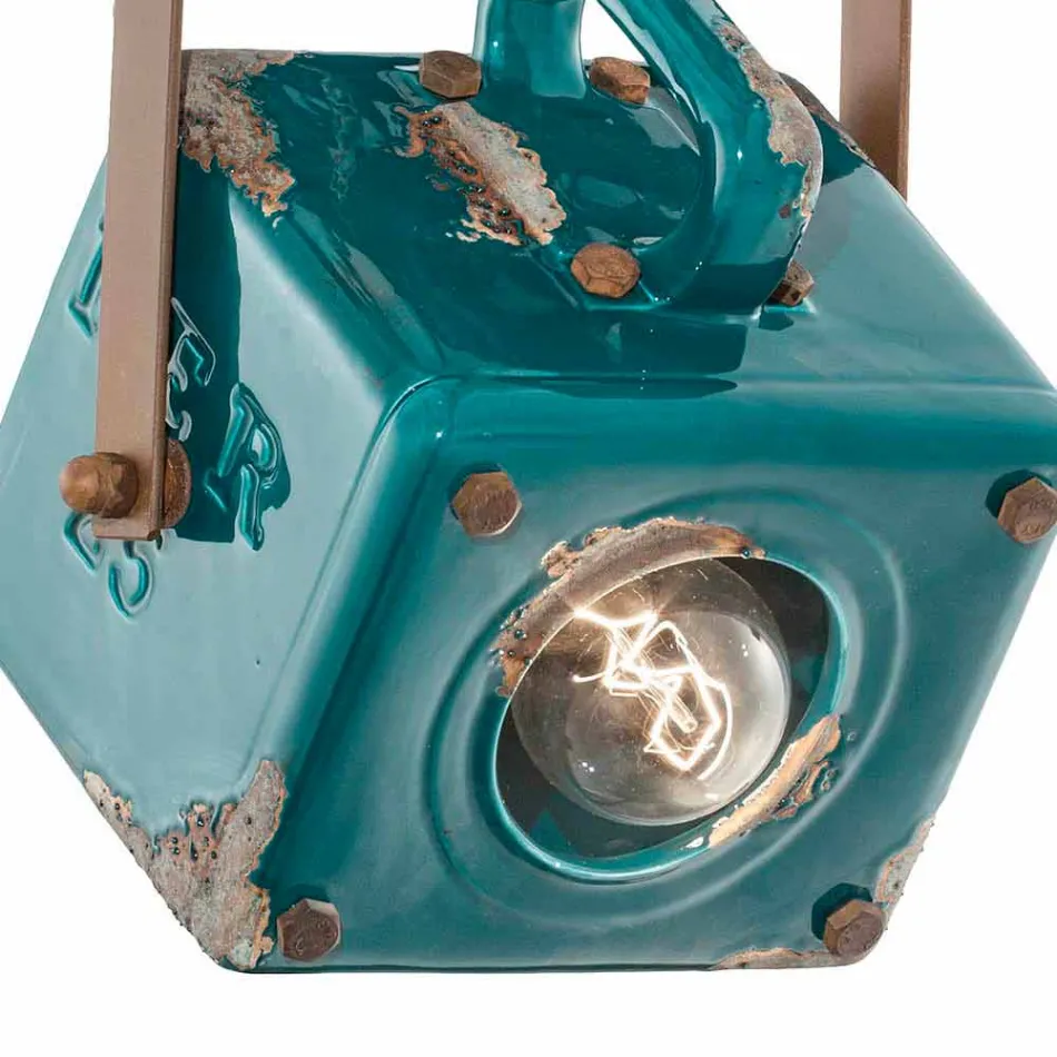 Suspensie de design reflector ceramic de epocă și fero Allie Viadurini