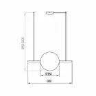 Suspensie design din sticlă și alamă cu lumină LED, 3 dimensiuni - Alma de Il Fanale Viadurini